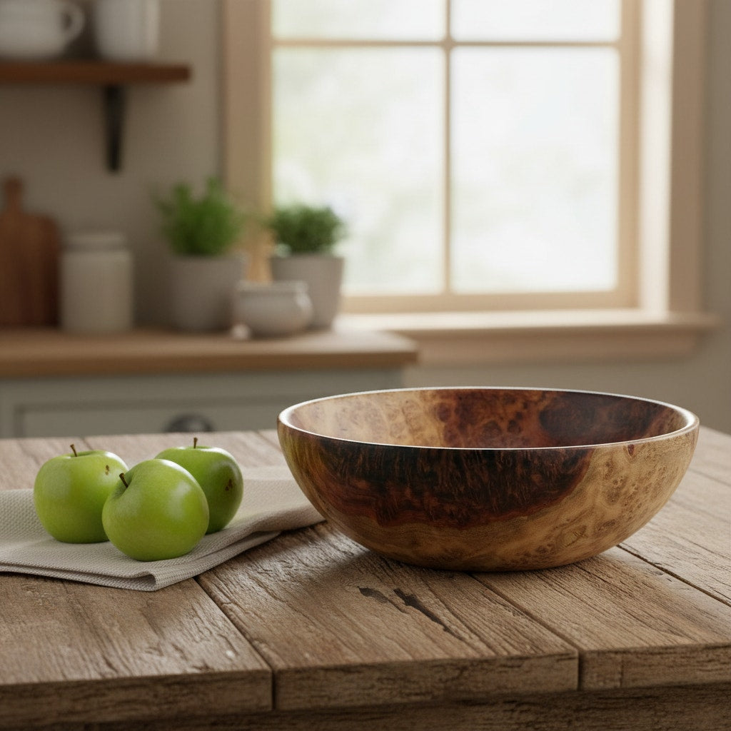 Hand Turned Australian Red Malee Burl Bowl, Handmade Bowl, Unique Wooden Bowl, Functional Home Decor, Kitchenware