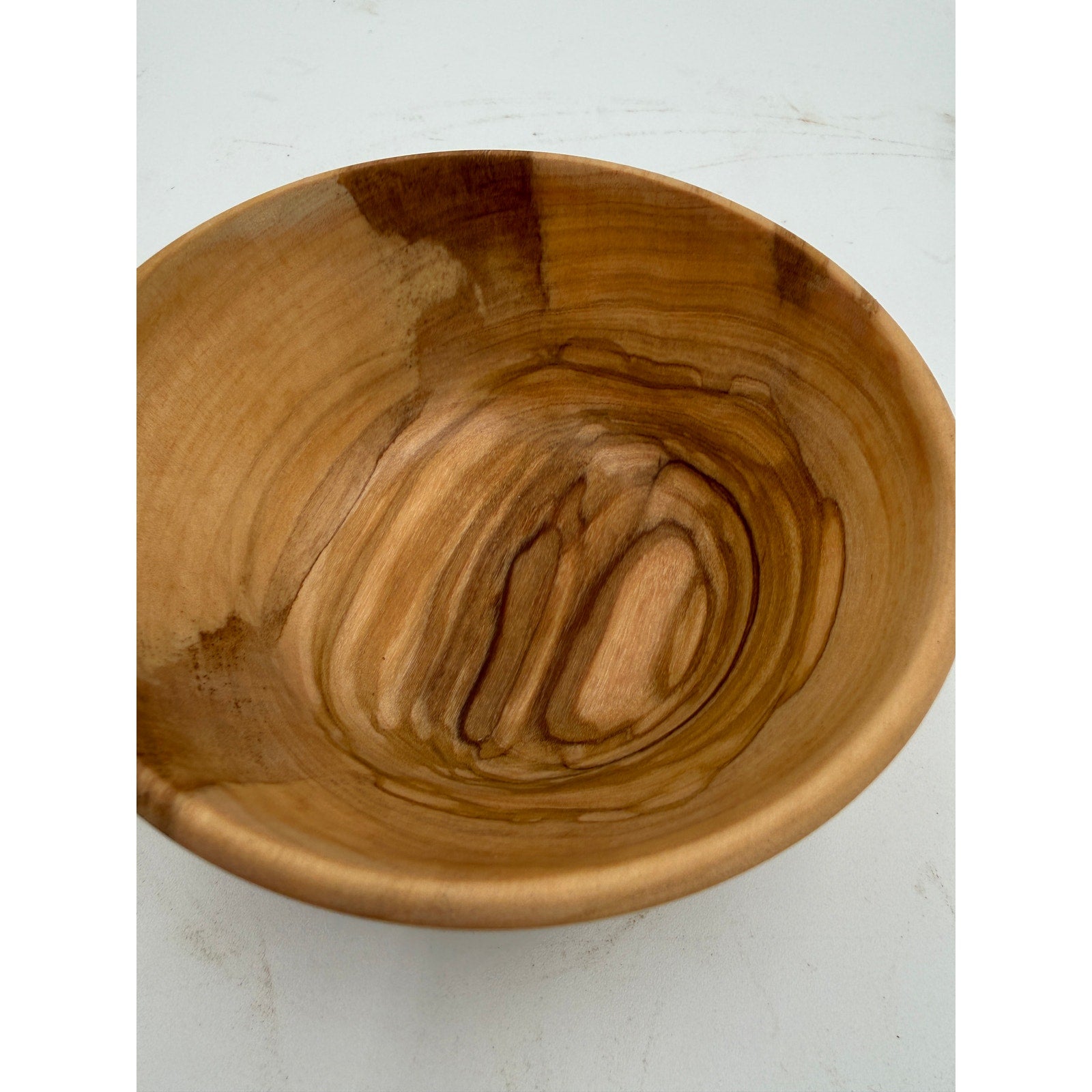Italian Olive Wood Hand Turned Bowl, 5x2 Inch, Dense Hardwood, SKU 1366