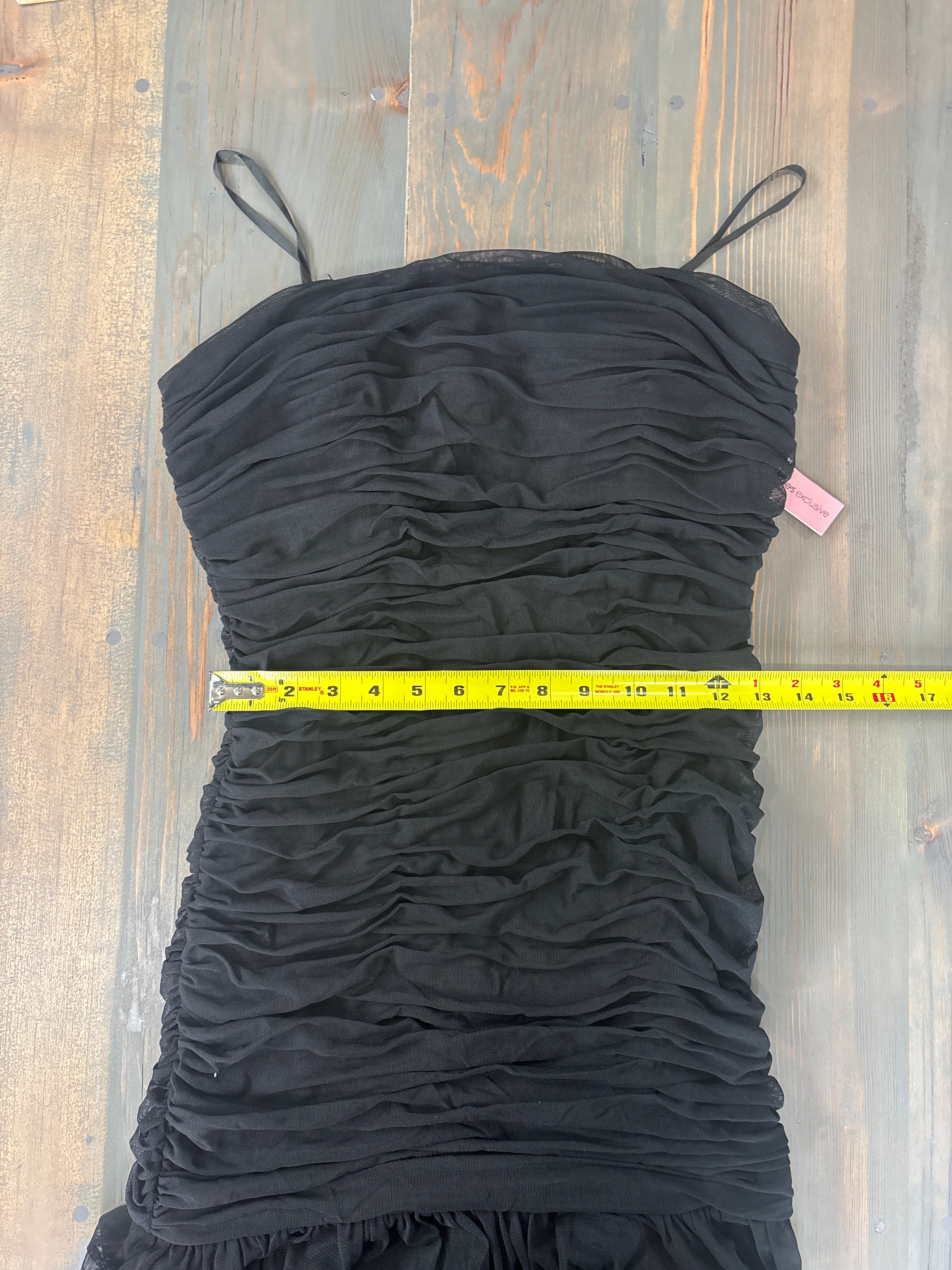 Aqua Long Stretch Mesh Strapless Gown - Size 8 - NWT