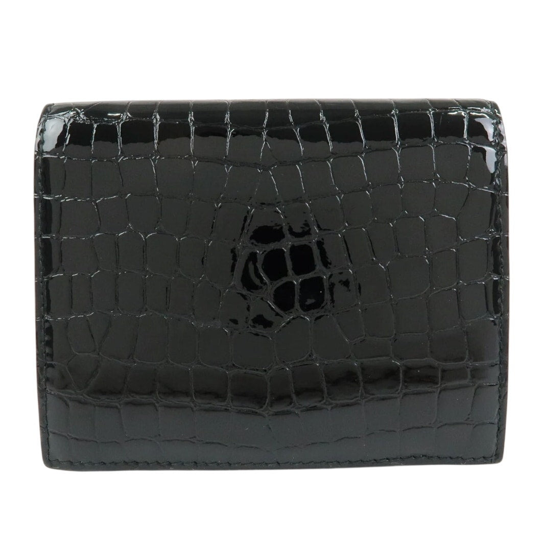 MIU MIU embossed patent leather bi-fold compact wallet