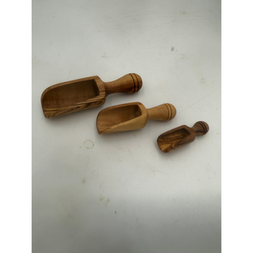 Small Olivewood Canister Scoop, Coffee Measure, Spice Server, Choose Size, SKU 1429 1430 1431