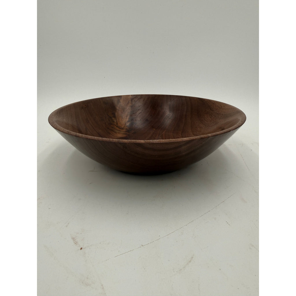 Hand Turned Walnut Bowl for the Home, 9.5x2.5 Inches, SKU 1411, One of a Kind