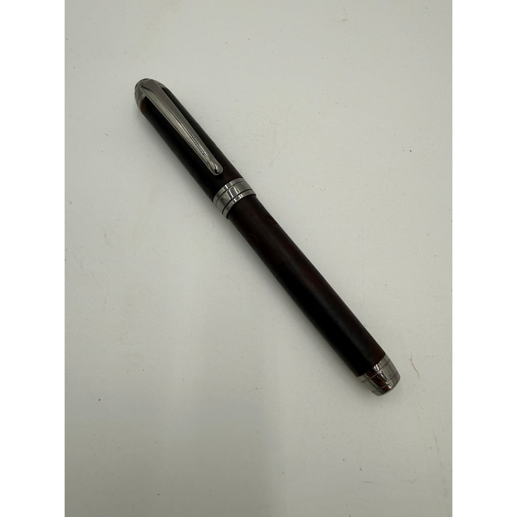 Mistrel Rollerball Pen in Walnut Burl, Black Titanium, Hand Turned, SKU 1566