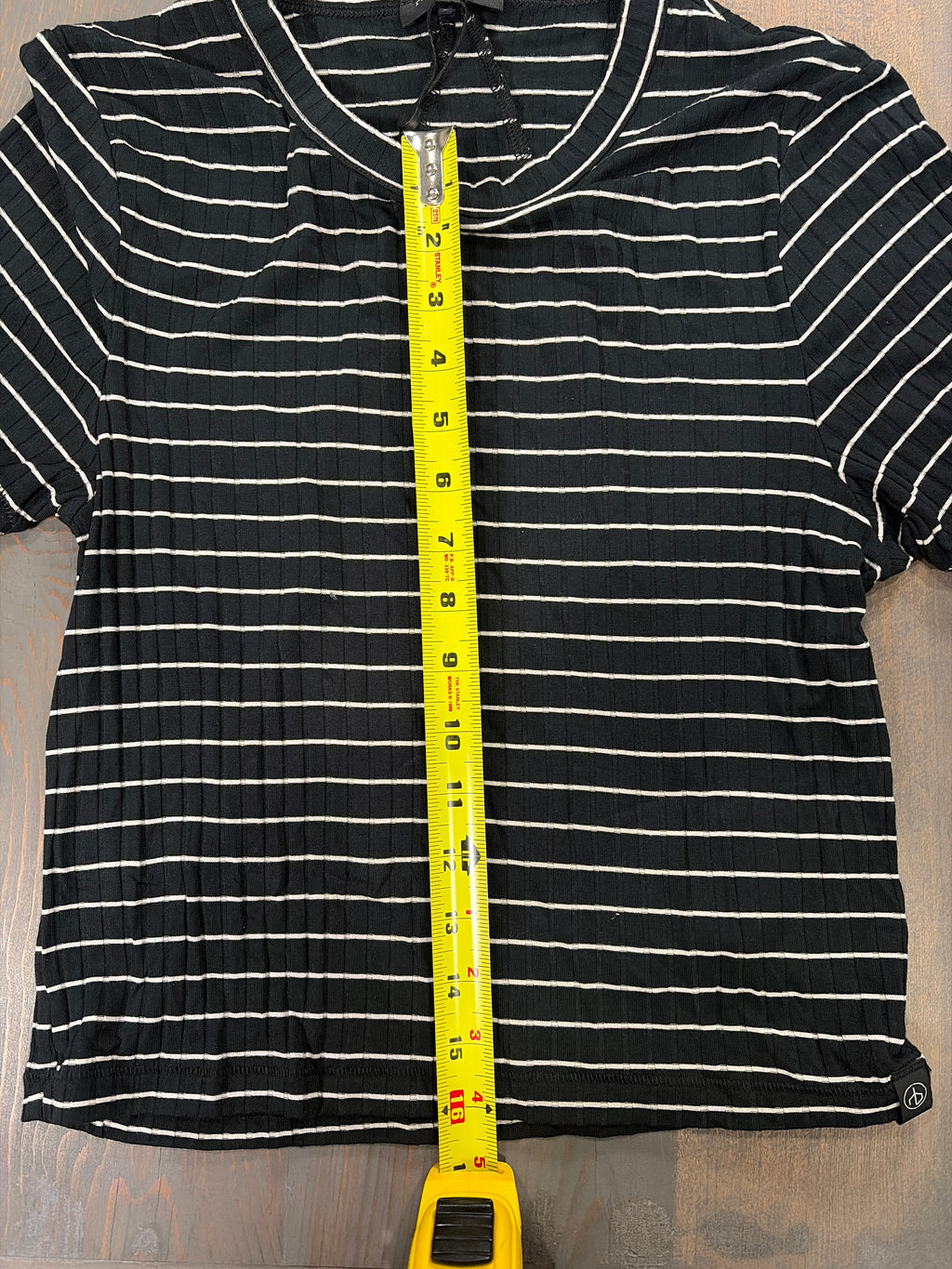 5674 - Rag & Bone Luca Stripe Rib Baby Tee - Size M - NWT - Retail $158