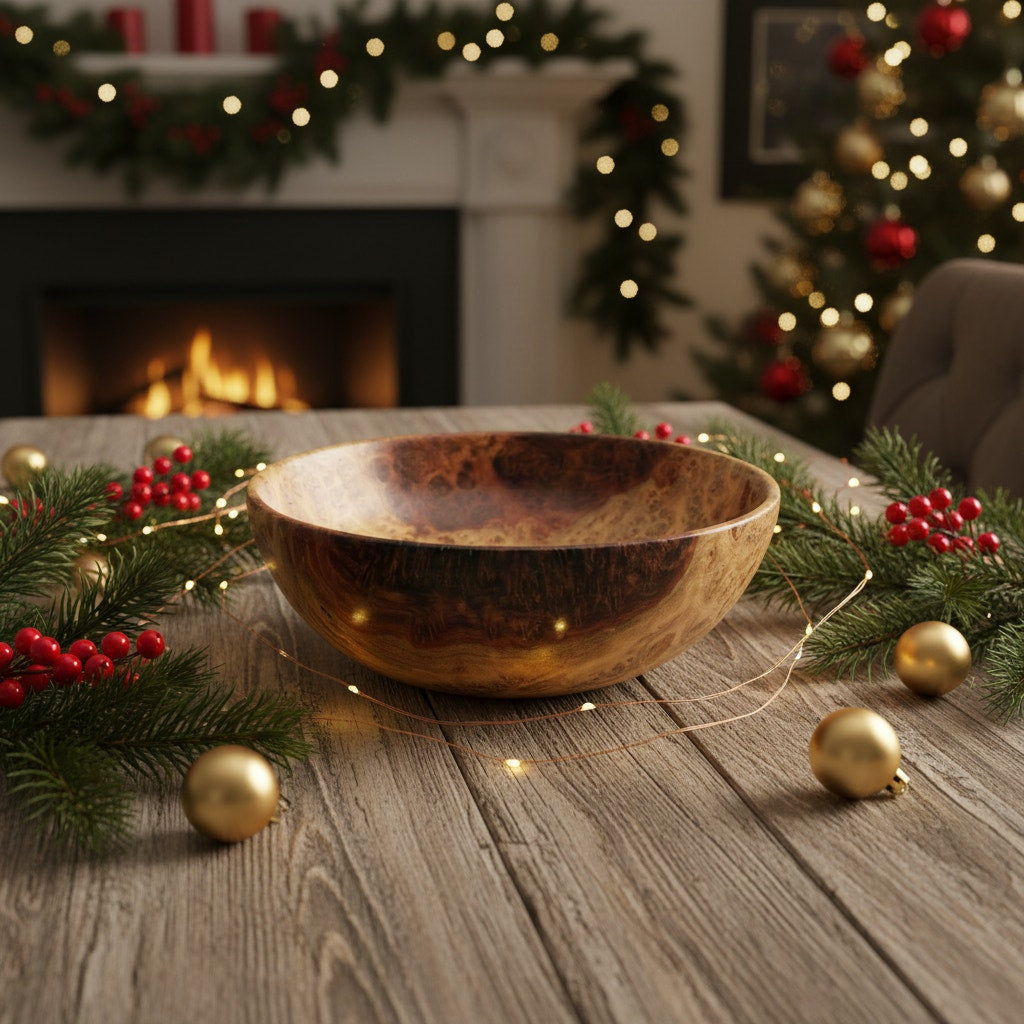 Hand Turned Australian Red Malee Burl Bowl, Handmade Bowl, Unique Wooden Bowl, Functional Home Decor, Kitchenware