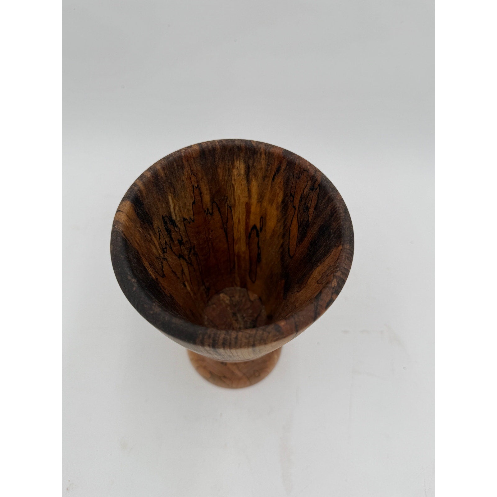 Hand Turned Spalted Maple Wood Vase 5 x 7.5, hardwood decor, handcrafted, natural grain, dried flower display