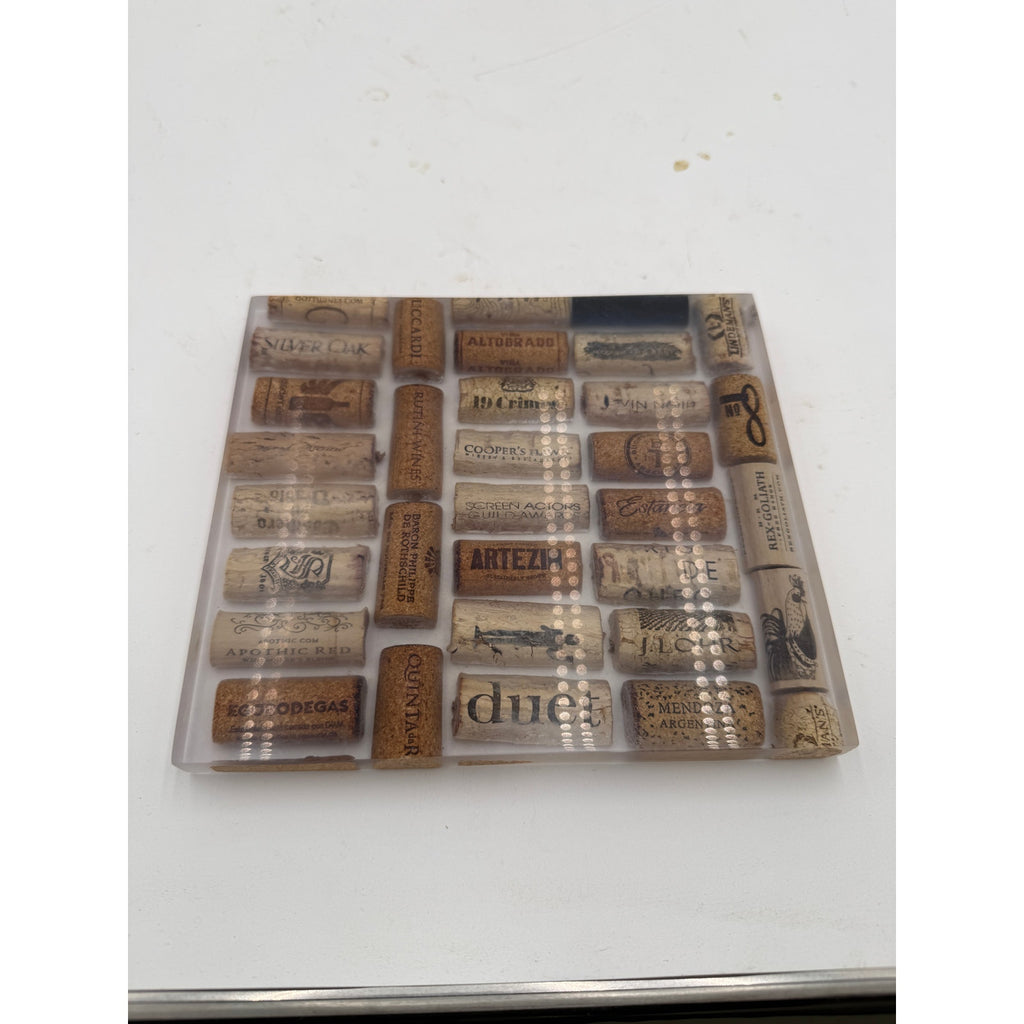 Handcrafted Epoxy Charcuterie Board, Wine Corks, Jewelry Inlay, Walnut Sawdust, SKU 1434
