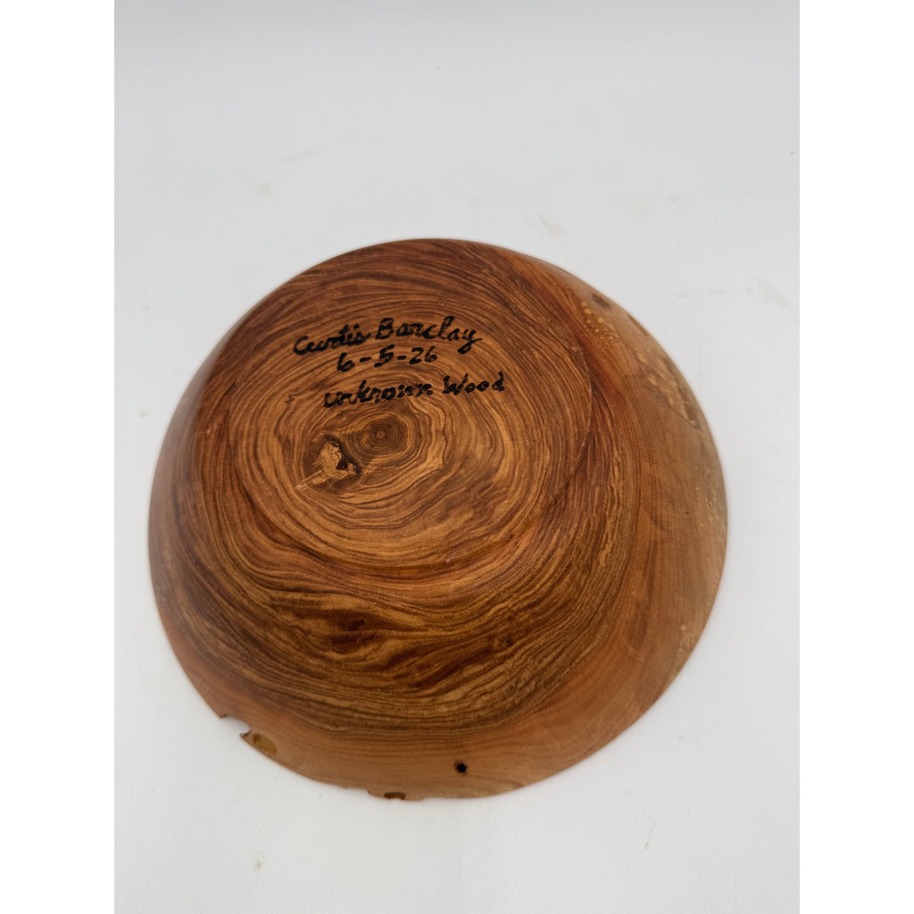Hand Turned Hardwood Bowl for Rustic Decor, food safe finish, 10x3 inches, handmade wood art, salad or fruit serving