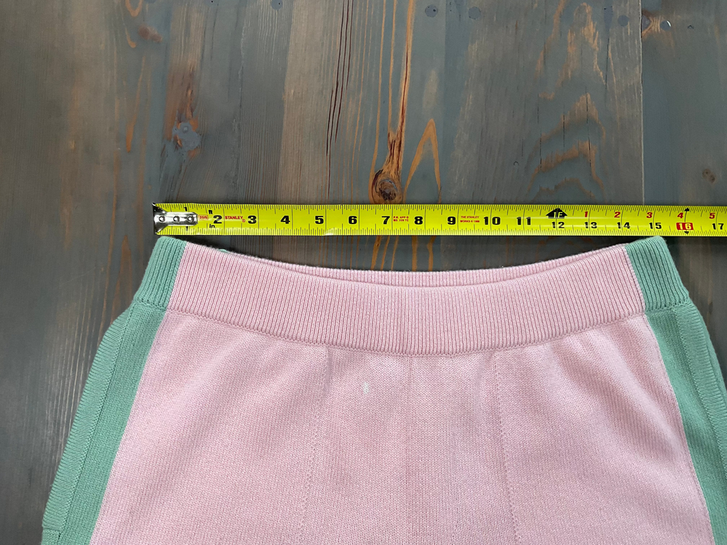 Chanel Cashmere Pants - Pink with Green Stripe