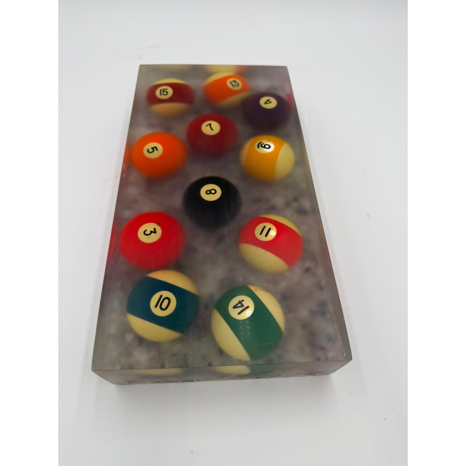 Pool Ball Epoxy Charcuterie Board 13.5x7x2.5, billiards serving tray, resin cheese board, game room decor, unique gift, functional barware
