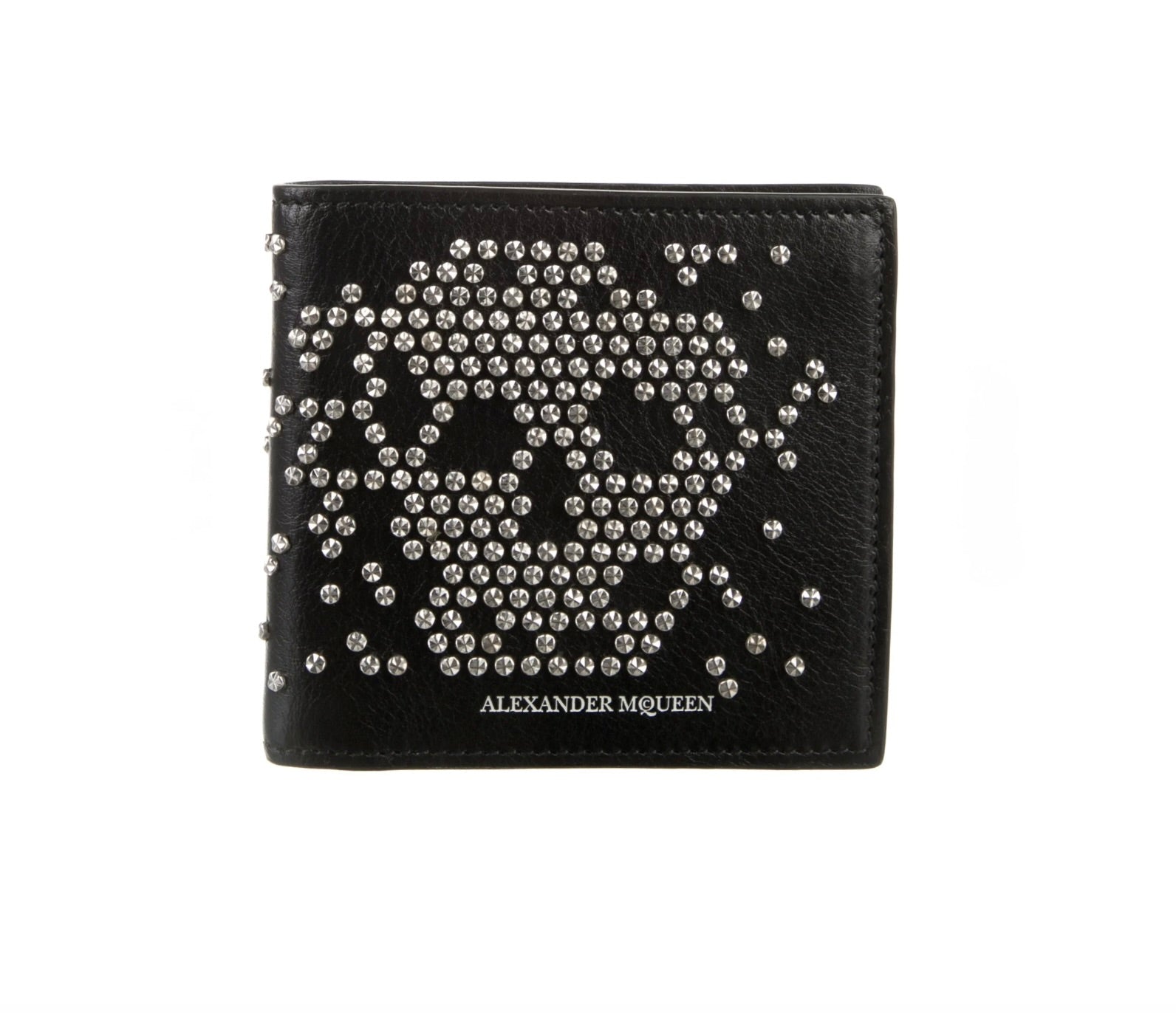Alexander McQueen Studded Skull Bifold Wallet - Black