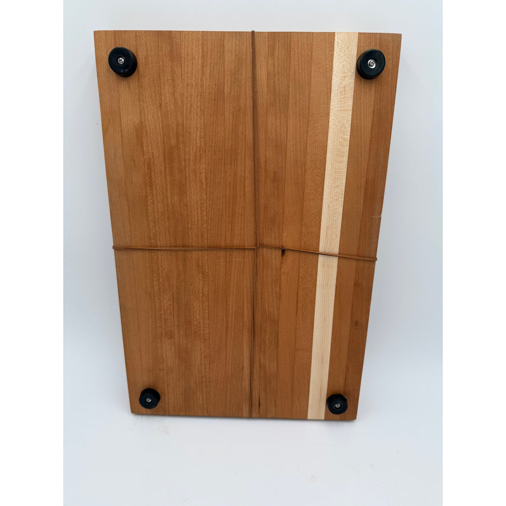 Premium Edge Grain Hardwood Cutting Board, cherry and maple, 16.5 x 11 x 1.5, durable prep board for daily chopping