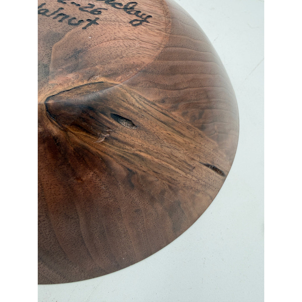 Hand Turned Walnut Bowl for the Home, 9.5x2.5 Inches, SKU 1411, One of a Kind