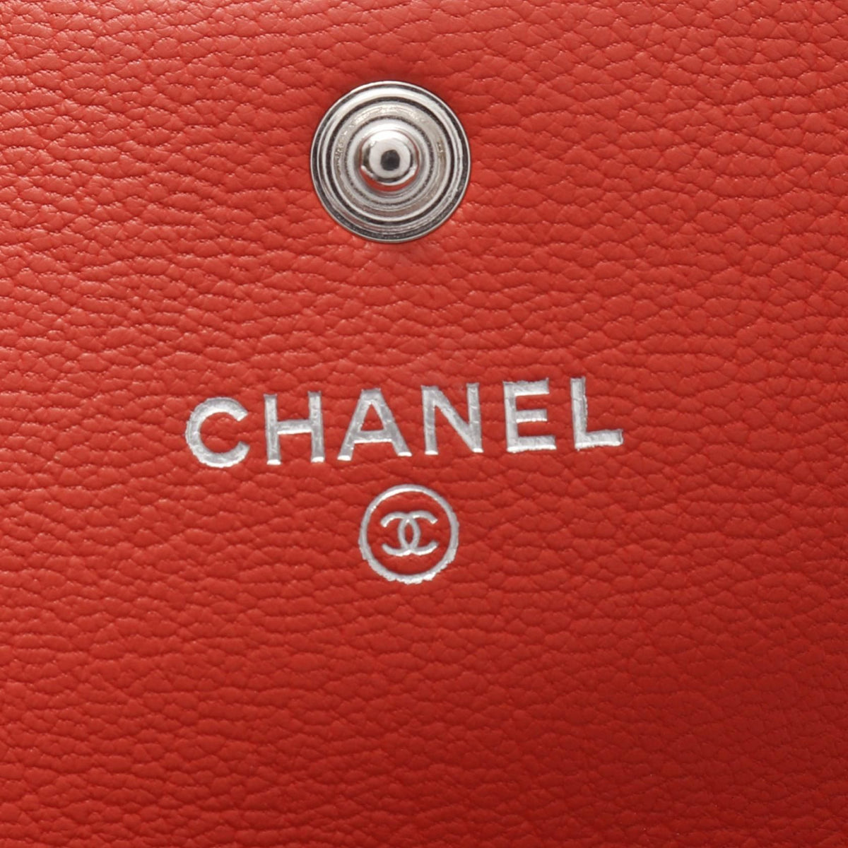 6034 - CHANEL Coco Mark Ski Motif long wallet Red