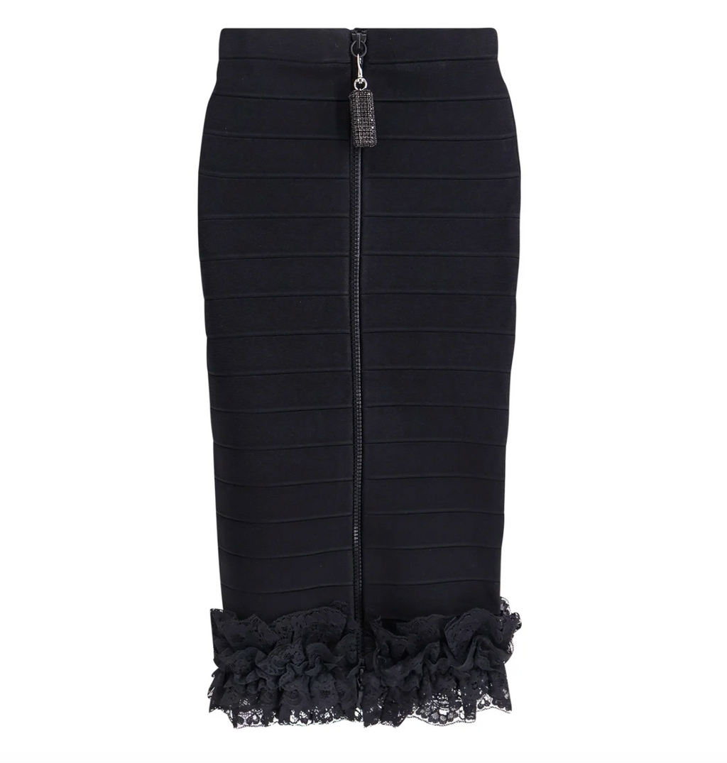 Self Portrait x Christopher Kane ruffle knit midi skirt - Size 8 - NWT