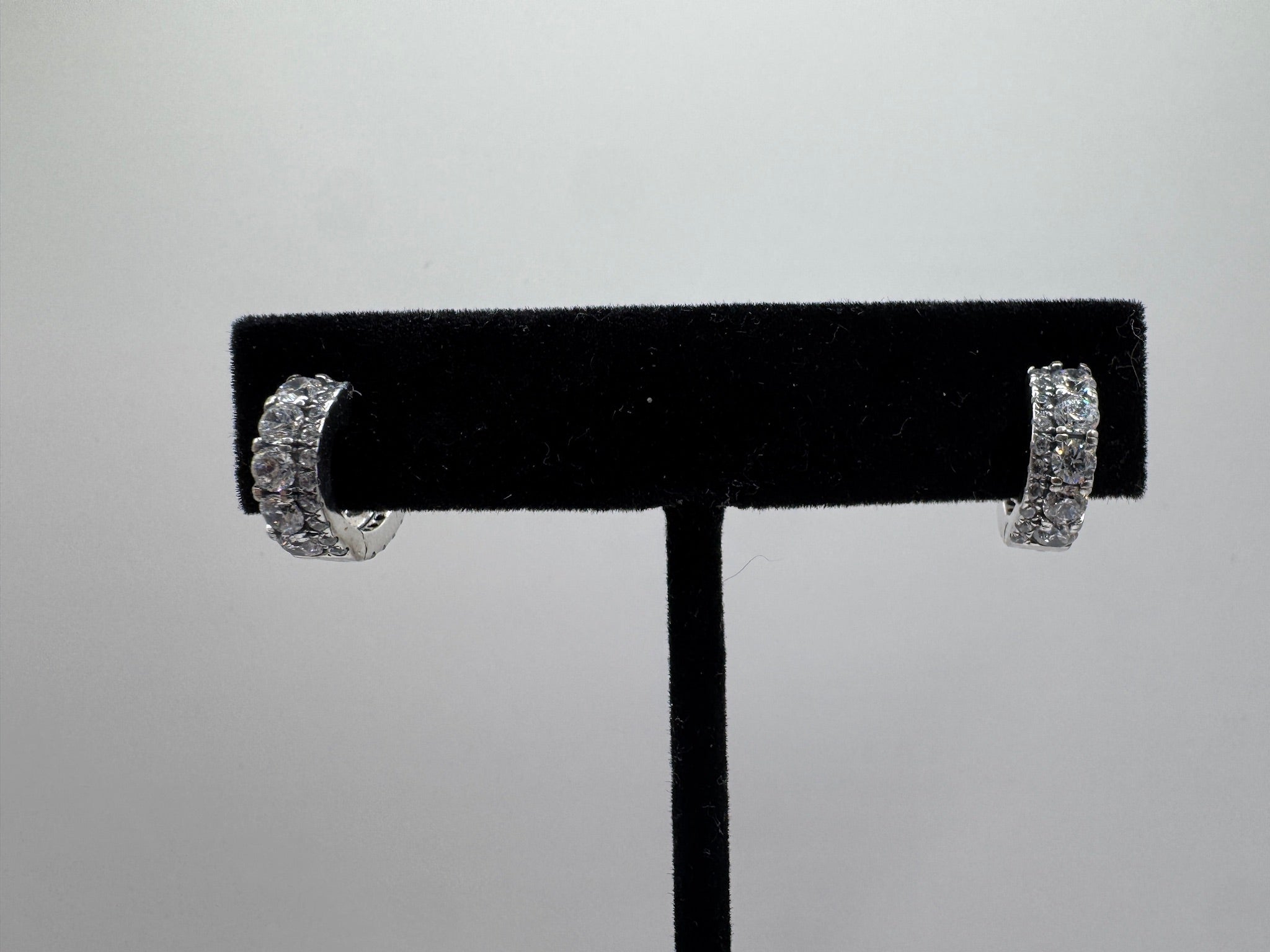 Pandora Double Band Pavé Hoop Earrings - NWT