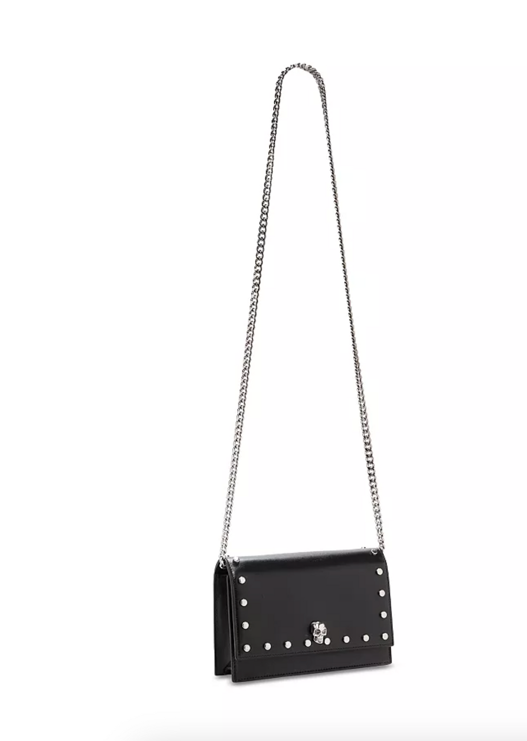 6991 - Alexander McQueen Black Studded Skull Bag - NIB