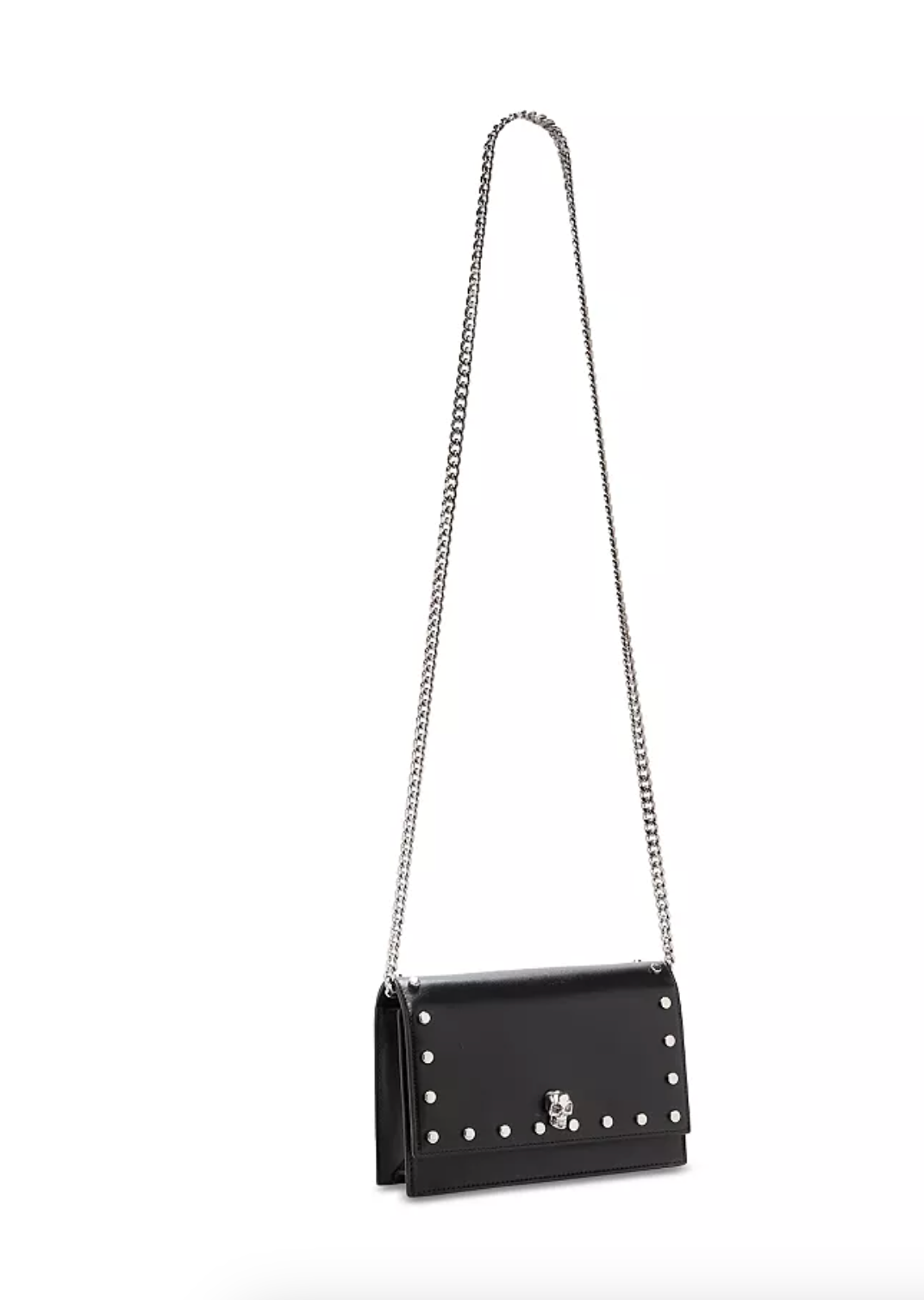 6991 - Alexander McQueen Black Studded Skull Bag - NIB