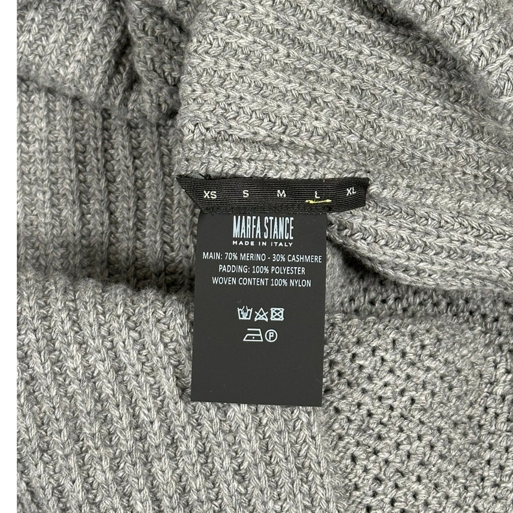 Marfa Stance Wool Cashmere Convertible Sweater Gray L
