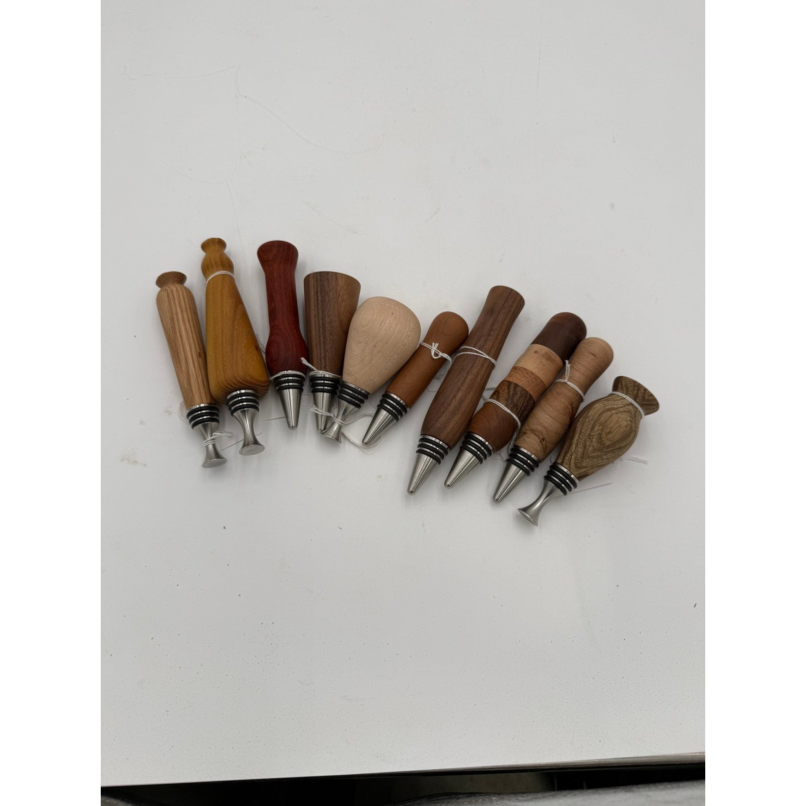 Hand Turned Hardwood Wine Bottle Stopper, stainless steel core, premium O-rings, choice of fine woods, gift ready