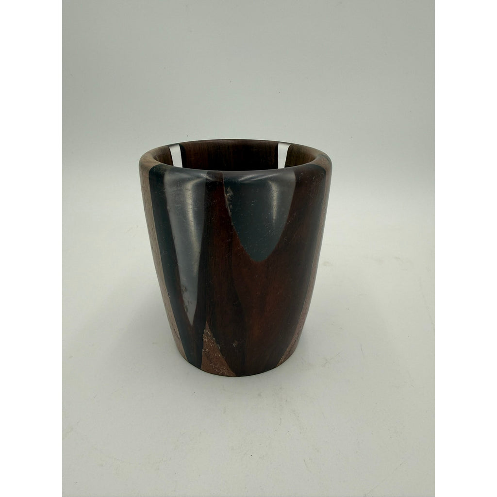 Hand Turned Hardwood and Epoxy Bowl, decorative wood vessel, functional catchall, food safe finish, gift ready