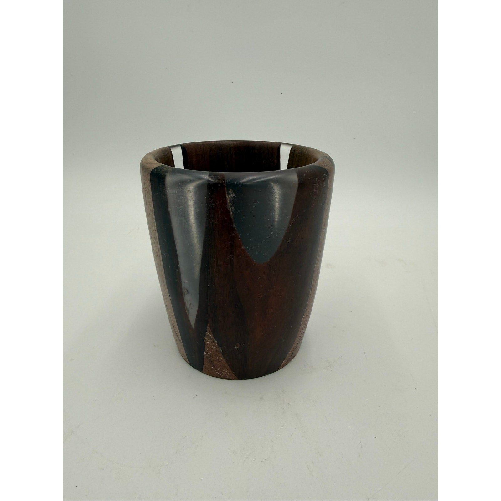 Hand Turned Hardwood and Epoxy Bowl, decorative wood vessel, functional catchall, food safe finish, gift ready