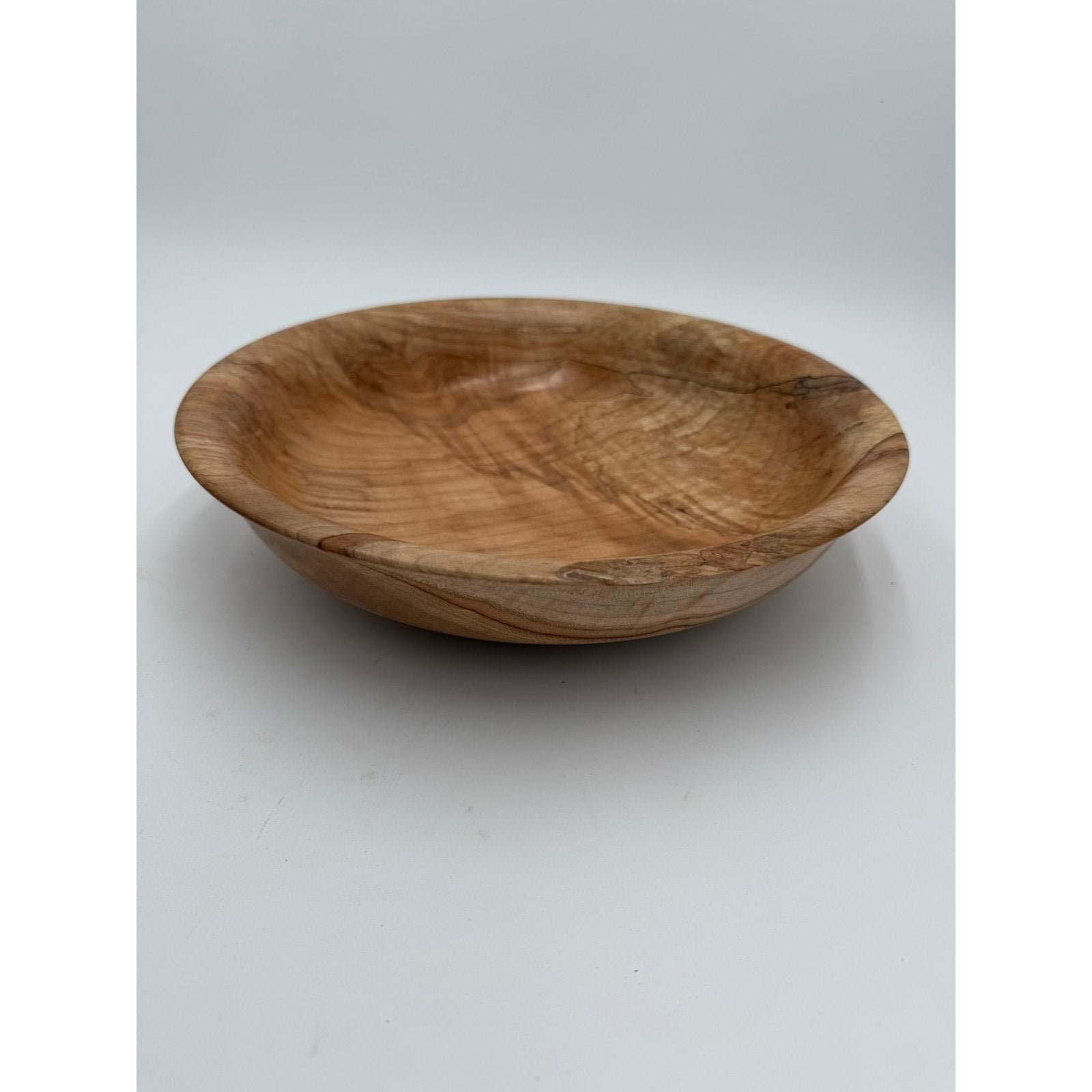 Hand Turned Spalted Maple Wood Bowl 11.5"