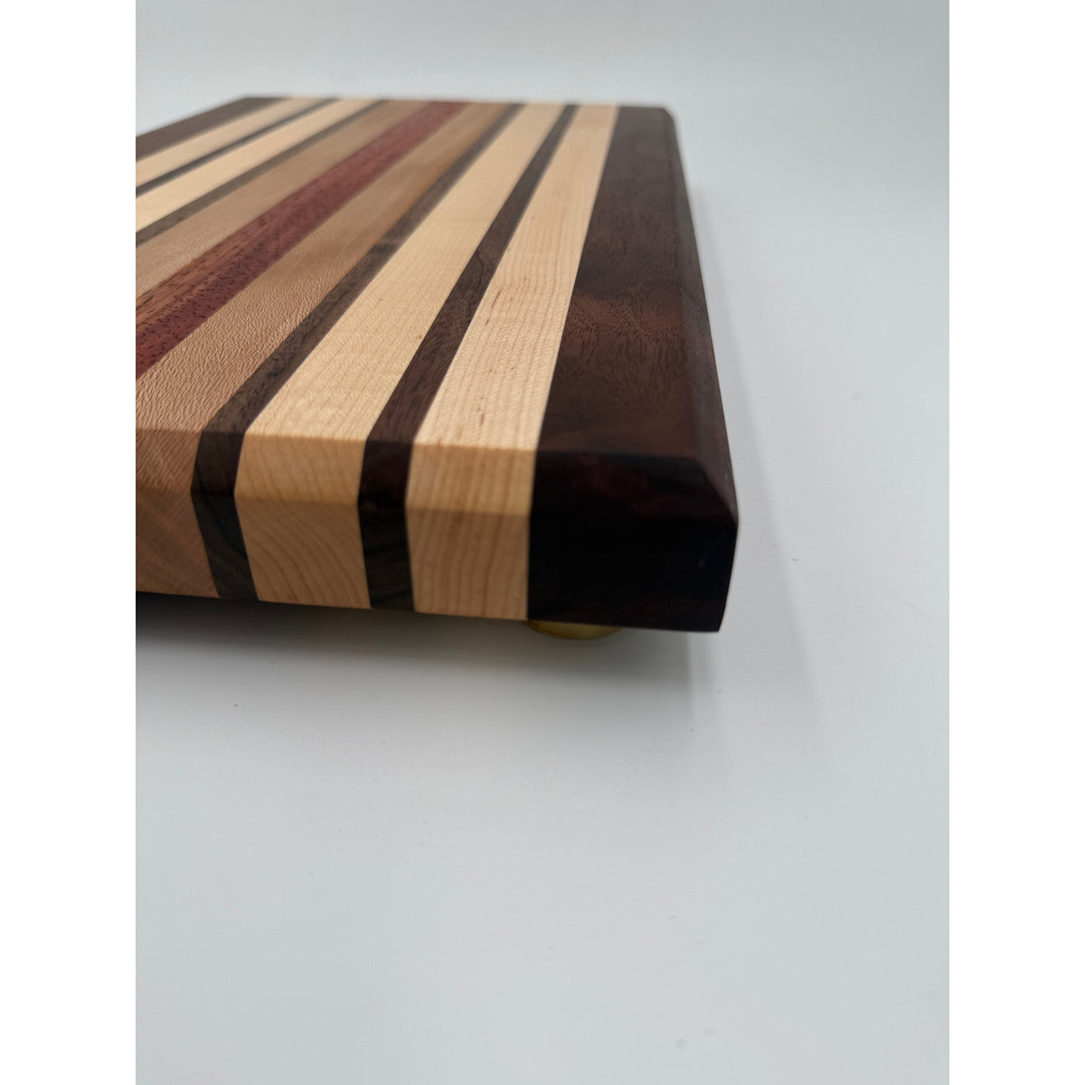 Handcrafted Edge Grain Cutting Board, Walnut Maple Sycamore Padauk, 15.5 x 9.75 x 1.5, SKU 1479