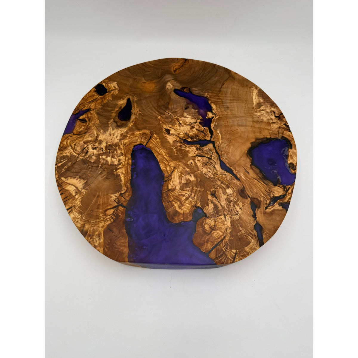 Olivewood Purple Epoxy Charcuterie Board, 15.5 x 2 Inch, Handcrafted, One of a Kind, SKU 1556