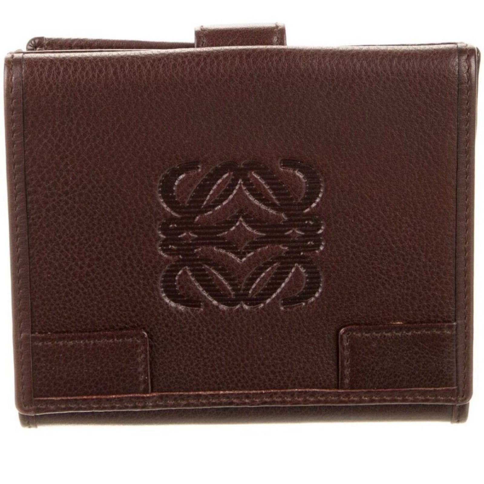 Loewe Vintage 2004 Brown Leather Compact Wallet
