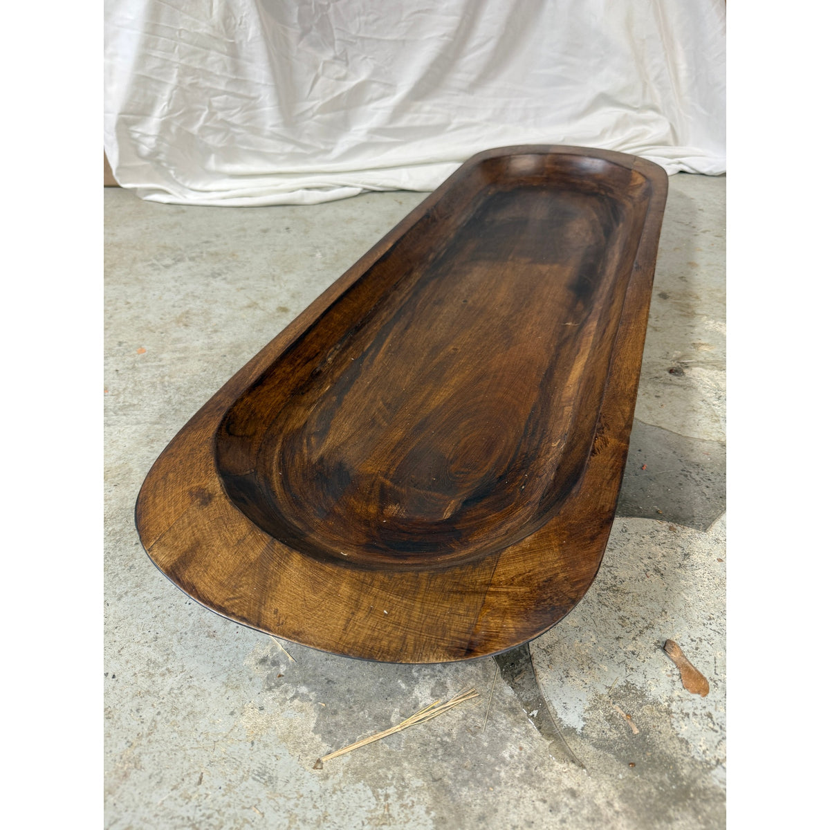 Large Walnut Centerpiece Bowl Handmade, 39 x 12.5 x 2.5 Inches, Dining Table Decor, SKU 1473