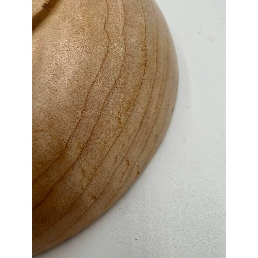 Figured Big Leaf Maple Hand Turned Bowl, 7.5 x 2, decorative wood bowl, functional serving dish, food safe finish
