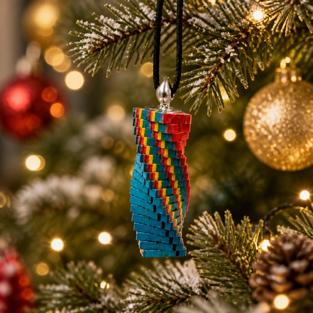 Hand Turned Christmas Ornament Group 4, Unique Design, Crafted Wood, One of a Kind Holiday Decor