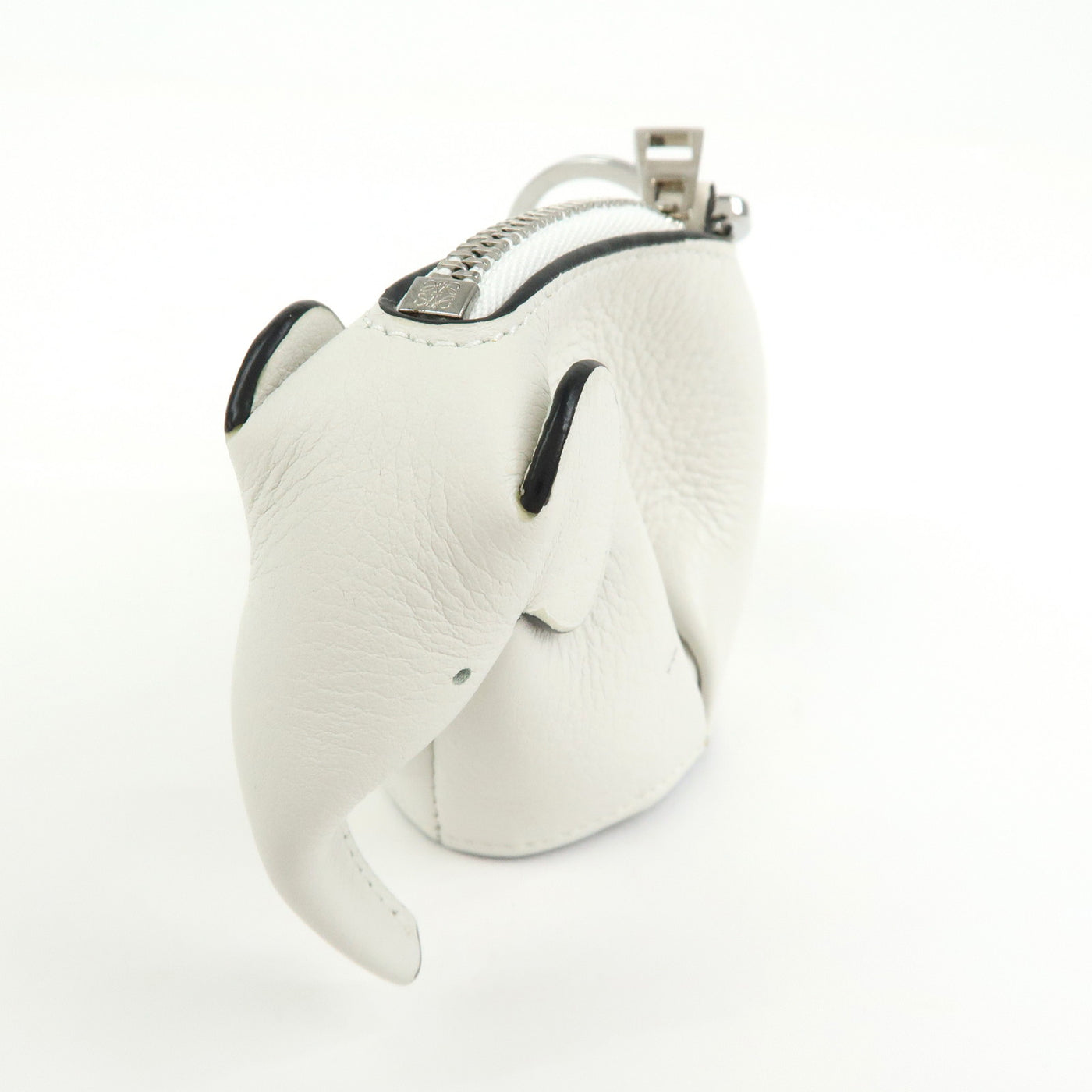 6690 - Loewe Calf Leather Elephant Coin Purse White
