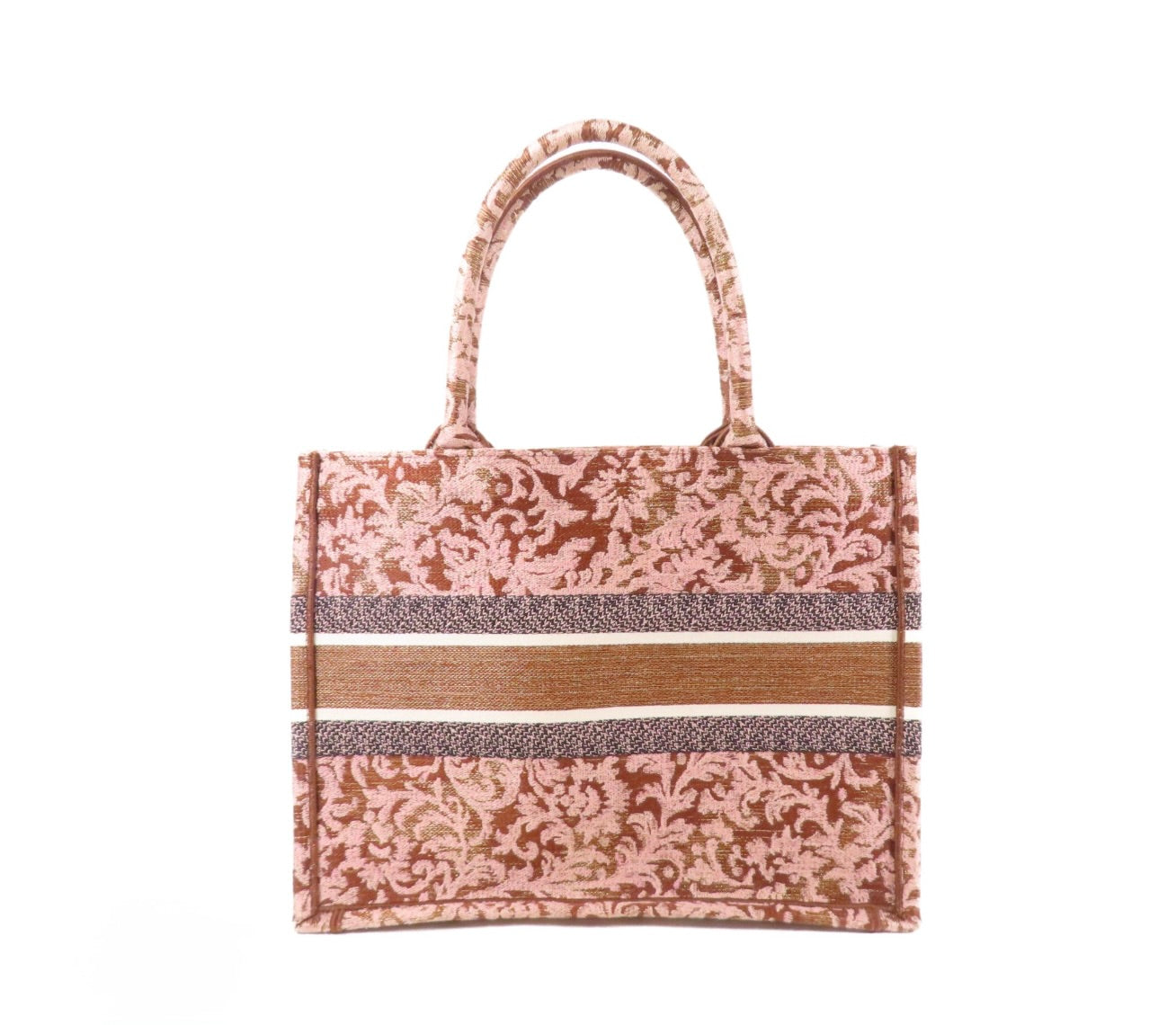 6617 - Christian Dior Small Book Tote Brown/Pink