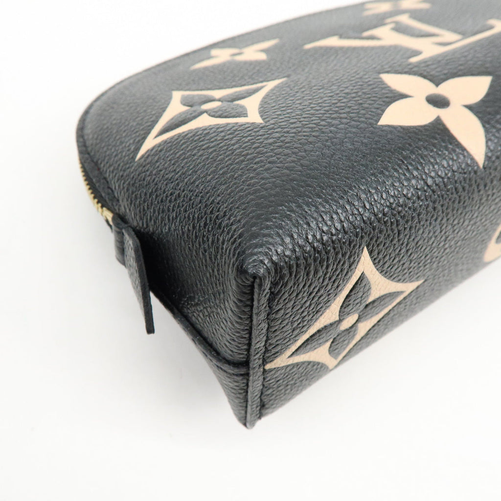 6647 - Louis Vuitton Bicolor Monogram Empreinte Cosmetic Pouch Noir M59086