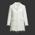 Bottega Veneta Pre-Fall 2019 Bouclé Jacket Winter White Size 48