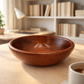 Small Bubinga Serving and Catchall Bowl, food safe finish, handmade woodturning, desk or entry dish, 5 x 1.75 in
