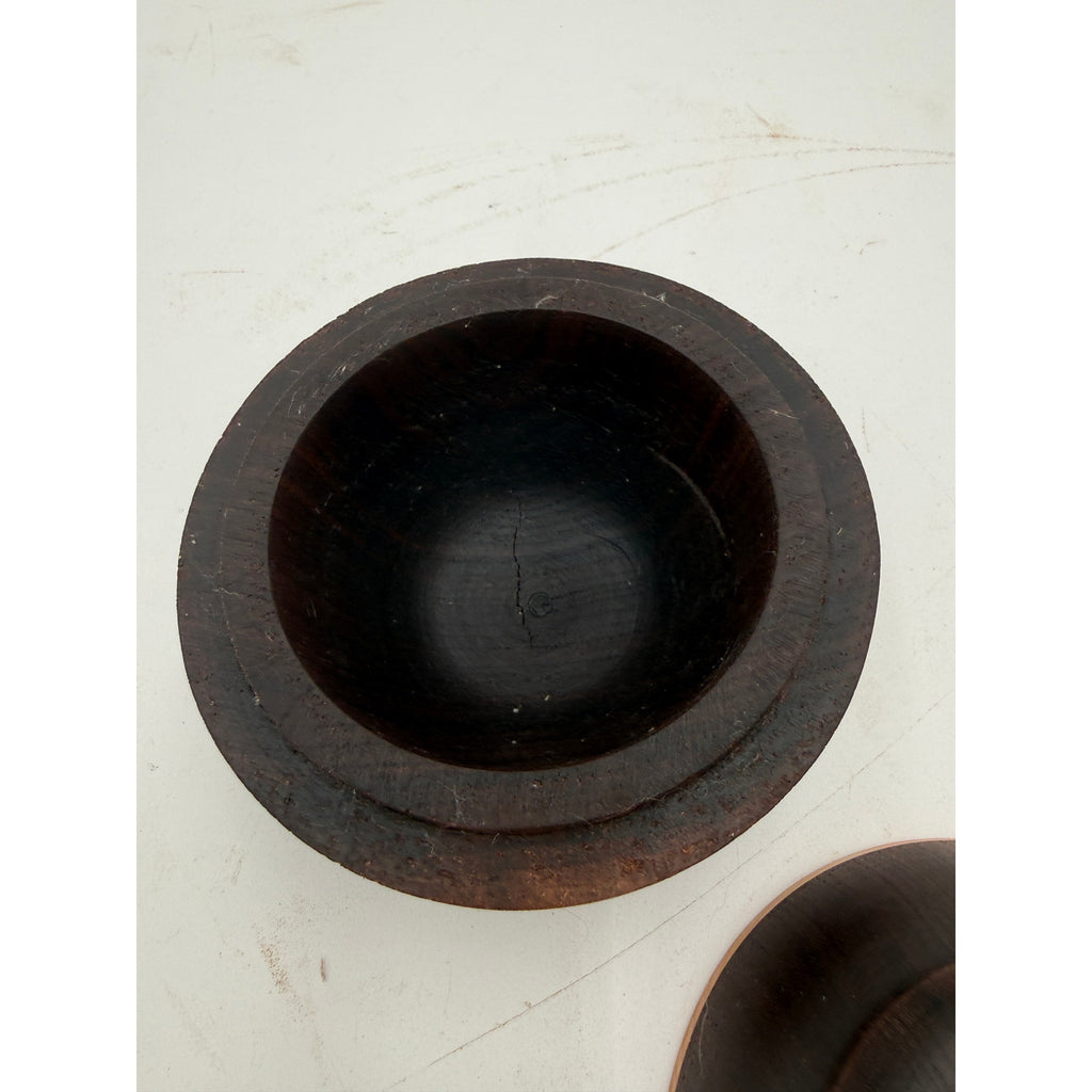 Hand Turned Walnut Lidded Box with Maple Trim, 4.5 x 4.5, catchall storage, jewelry holder, hand crafted gift