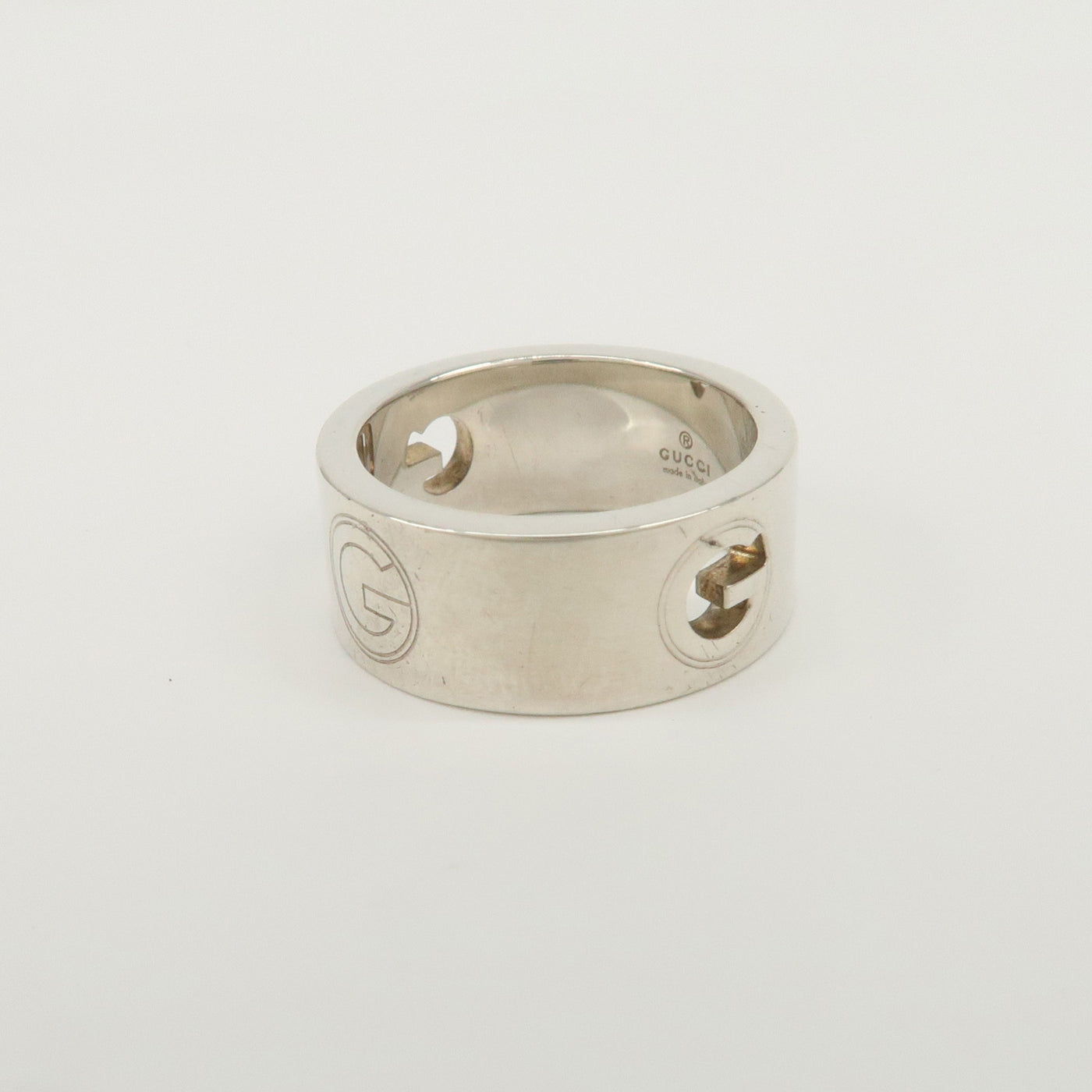 7085 - Gucci Logo Metal Ring Sv925 Size 12