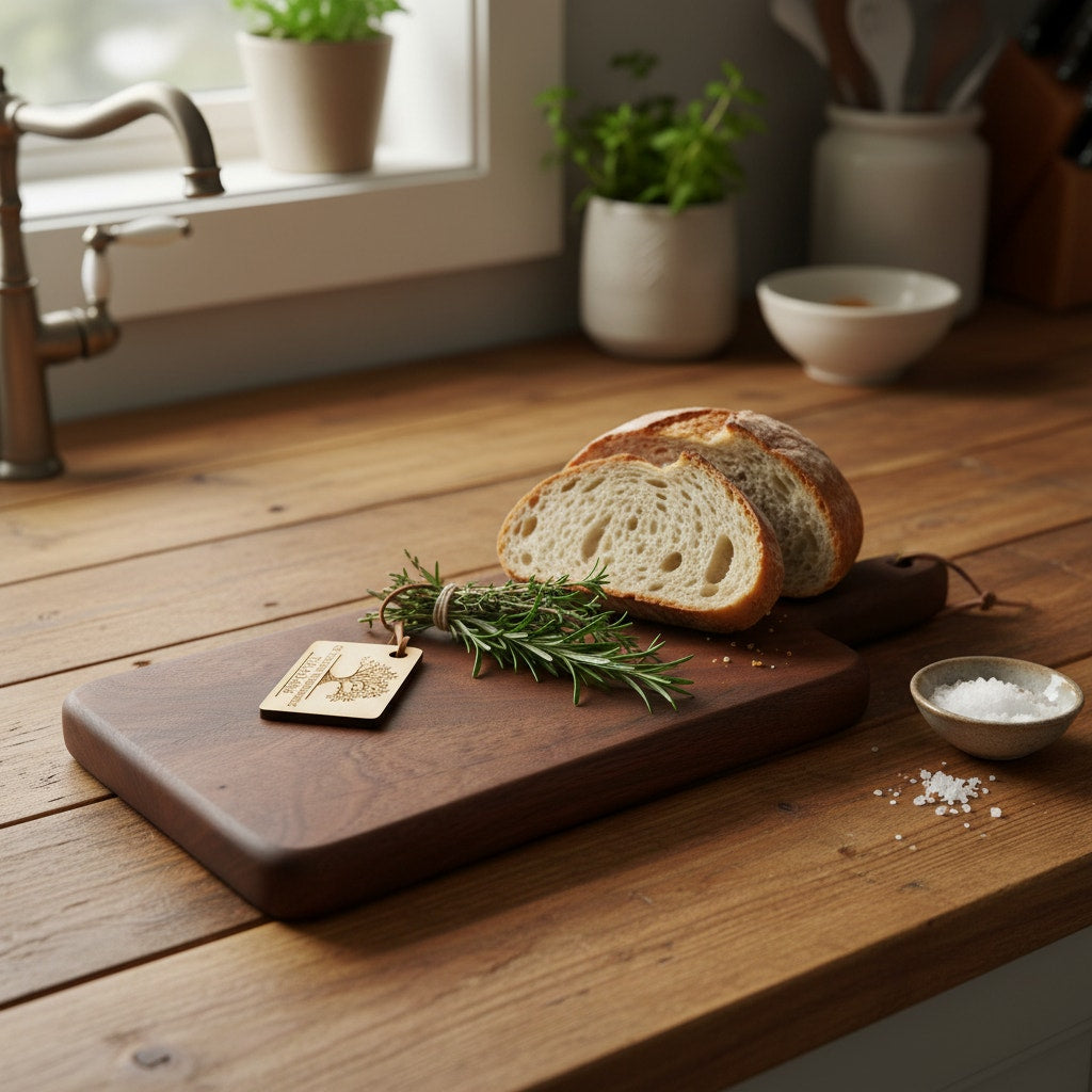 Walnut Charcuterie Board With Rich Grain Beauty, 15 x 5.5 x 1 inches, decorative serving tray, functional cutting board, handmade kitchen, o