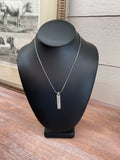 Vintage Dior Tag Necklace - Antique Silver