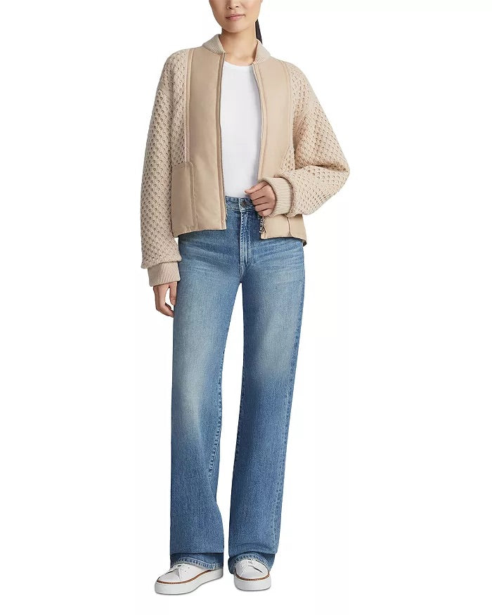 Lafayette 148 Reversible Knit Bomber Jacket | Size Large | NWT