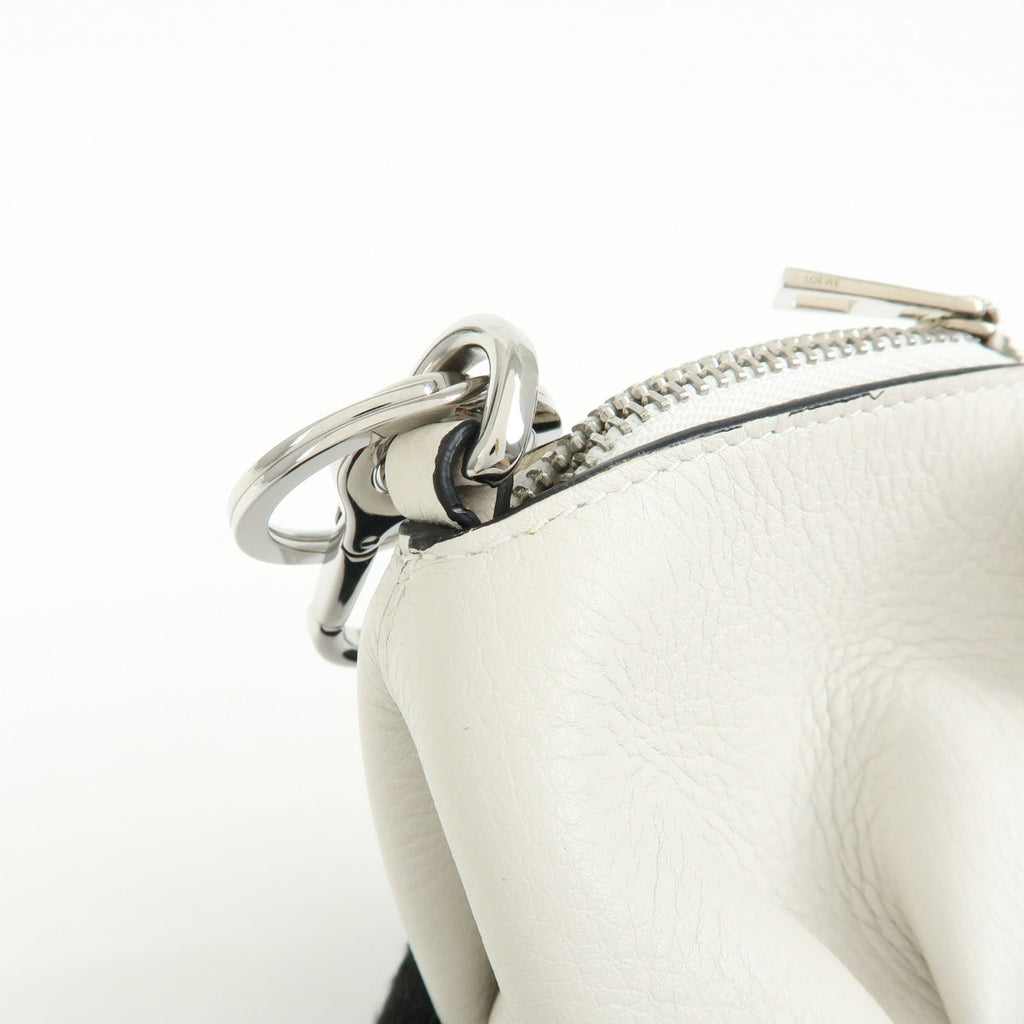 6690 - Loewe Calf Leather Elephant Coin Purse White