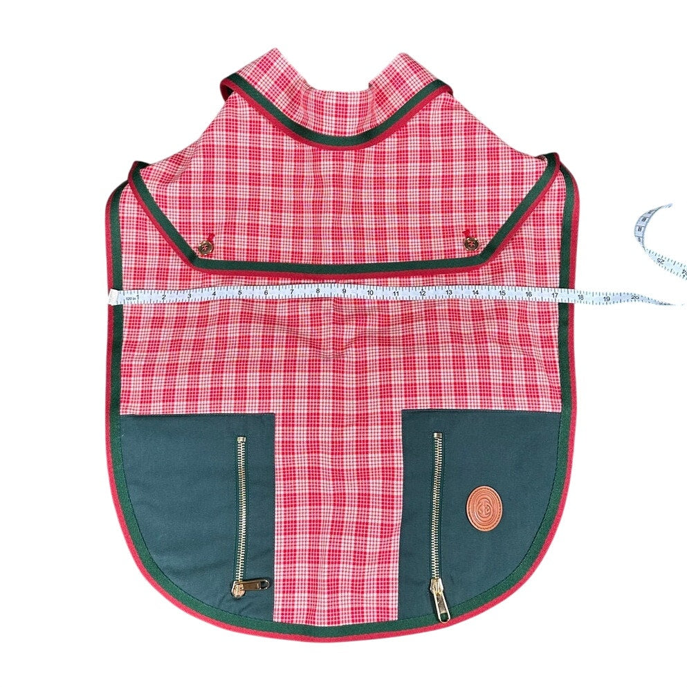 Gucci Tartan Plaid Dog Jacket Red Green White NWT Size L