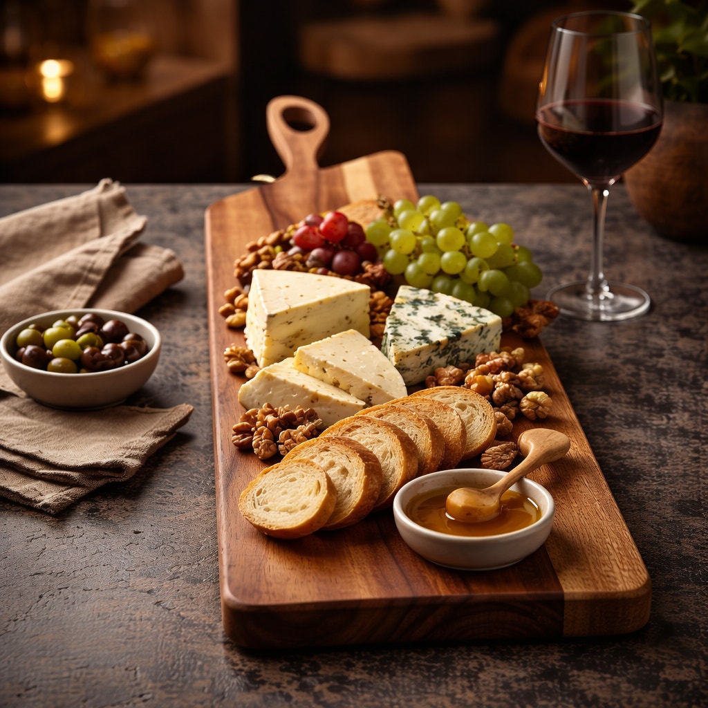 Teak Charcuterie Board with Antique Finish