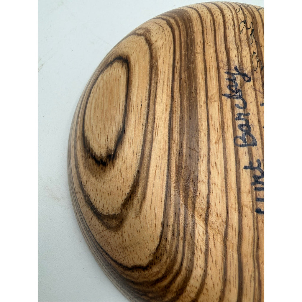 Hand Turned Tiger Wood Decorative Bowl, 6 x 1.5 in, small catchall, natural striped grain, handmade gift