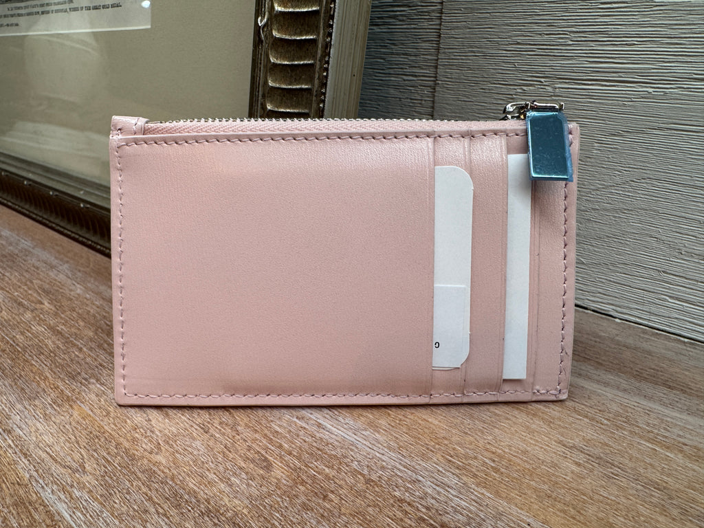 7454 - Alexander McQueen Zip-Top Card Holder in Pink - NWT