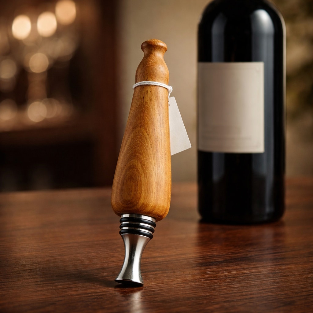 Hand Turned Stand Up Bottle Stopper