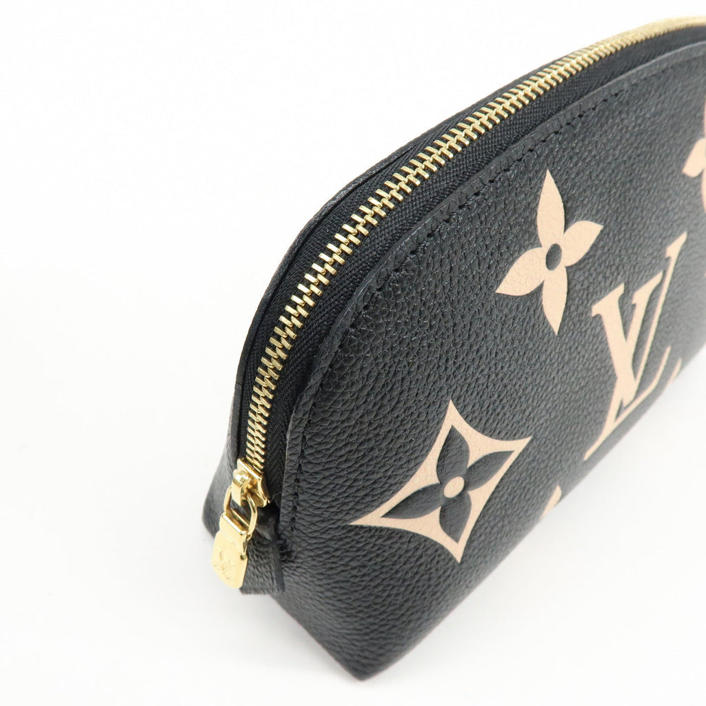 6647 - Louis Vuitton Bicolor Monogram Empreinte Cosmetic Pouch Noir M59086